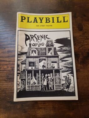 Playbill Arsenic and Old Lace, 46th Street Theatre Sept 1986 Jean Stapleton